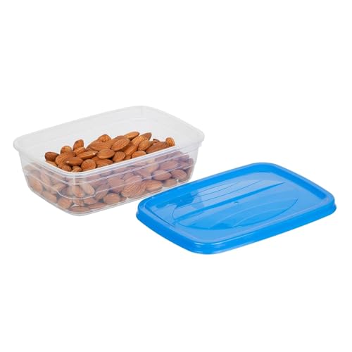 DOLIVA Transparent Air Tight Lid Rectangular Plastic Kitchen Food Storage Container | Clear Fridge Freezer Meat Storage Boxes Bowl - 6 Pcs (225ml, 325ml, 650ml, 1250ml 2200ml, 3500ml) - Image 4
