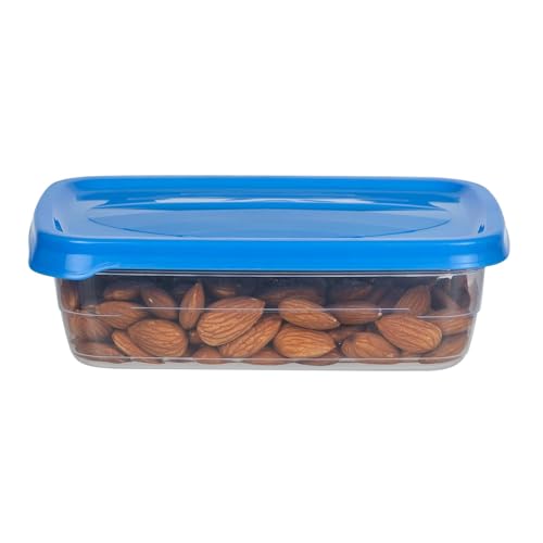 DOLIVA Transparent Air Tight Lid Rectangular Plastic Kitchen Food Storage Container | Clear Fridge Freezer Meat Storage Boxes Bowl - 6 Pcs (225ml, 325ml, 650ml, 1250ml 2200ml, 3500ml) - Image 5