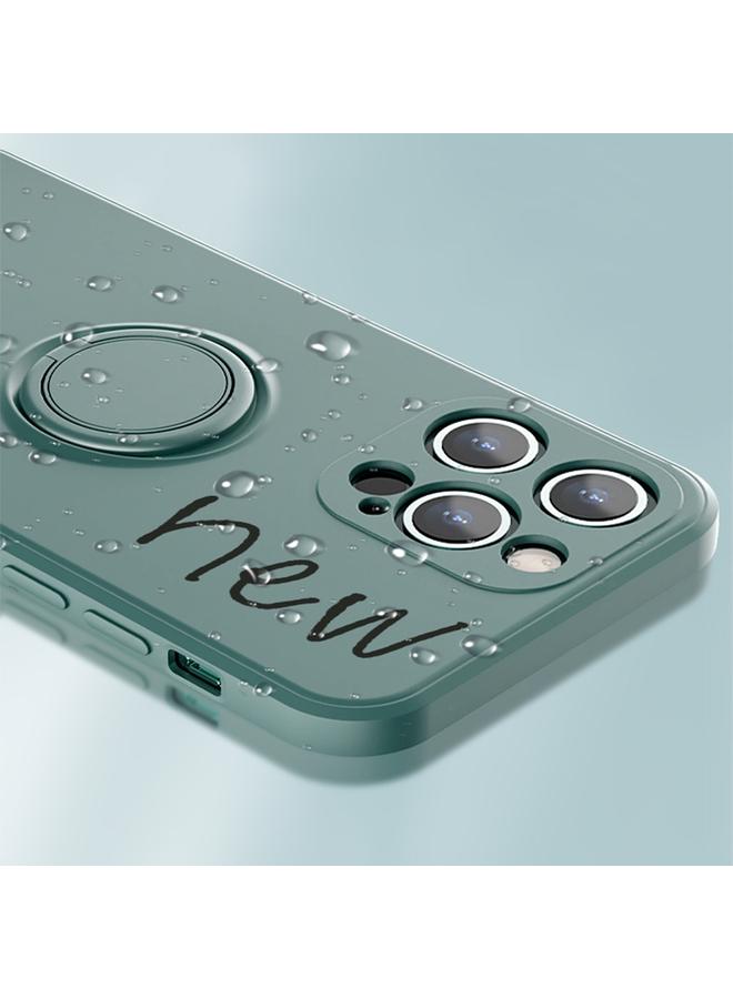 Zaboon Case For iPhone 13 mini All-inclusive Liquid Silicone Phone Protective Case with Ring Holder & Lanyard - Image 5