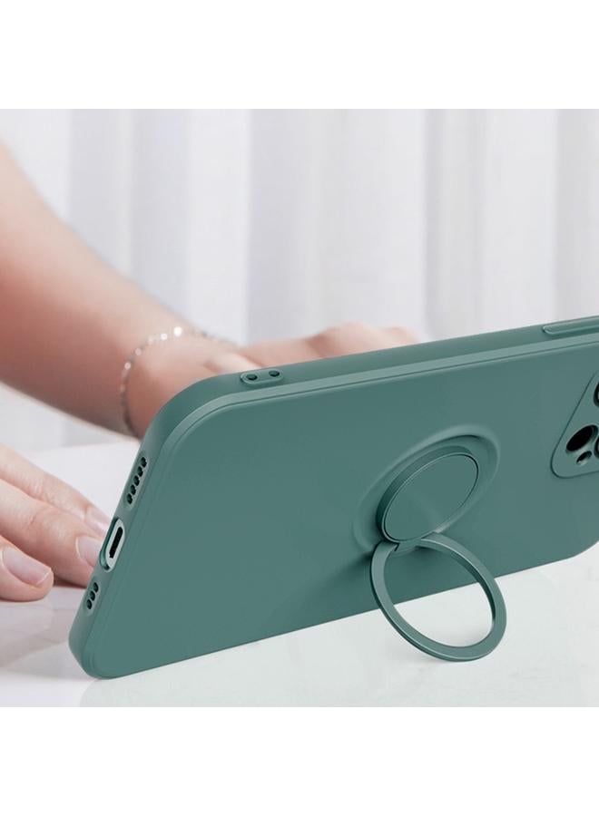 Zaboon Case For iPhone 13 mini All-inclusive Liquid Silicone Phone Protective Case with Ring Holder & Lanyard - Image 3