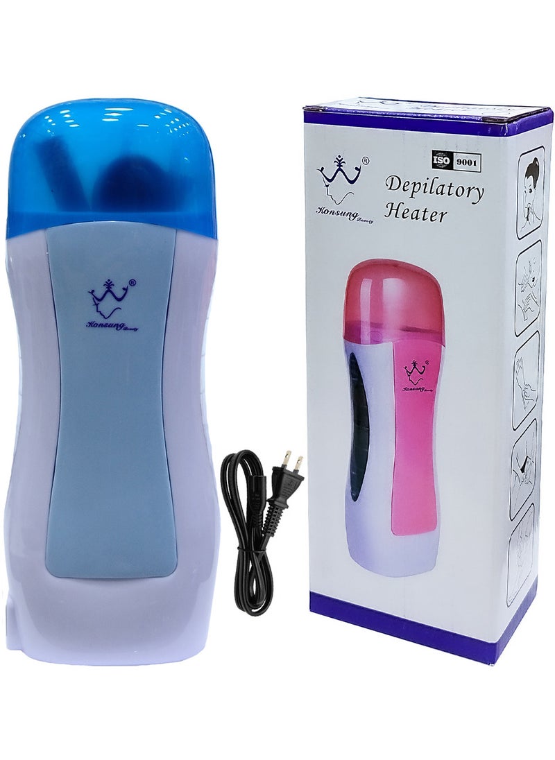 Konsung Beauty Roll On Depilatory Waxing Heater Hair Removal White/Blue  - Image 2