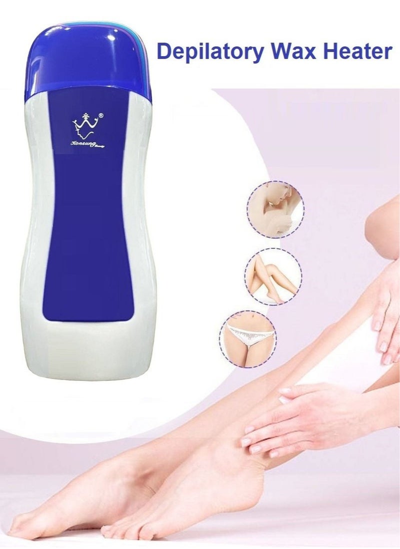 Konsung Beauty Roll On Depilatory Waxing Heater Hair Removal White/Blue  - Image 4
