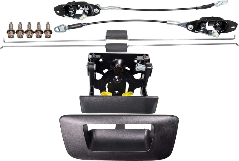 APDTY 140171 Tailgate Cable Latch Rod Handle & Trim Bezel Kit Without Keyhole - Image 1