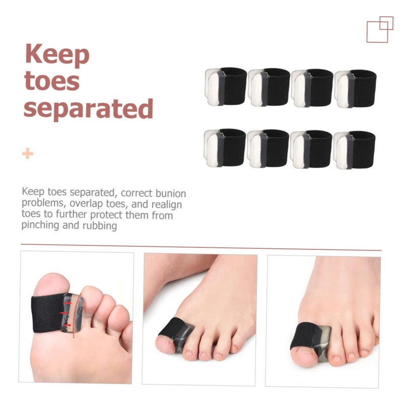 4Pairs Toe Separators for Men Women Bunion Corrector Overlapping Toe Spacers for Foot Alignment Comfortable Breathable Design Reusable Gel Correctors for - Image 5