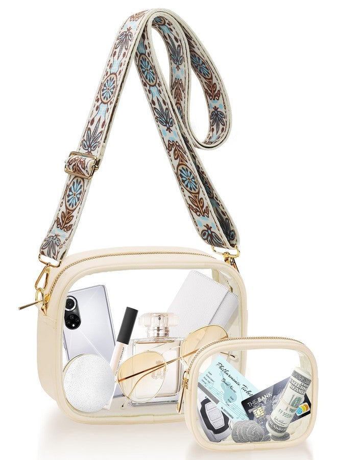 KETIEE Clear Crossbody Bag, Stadium Approved Clear Purse Bag for Concerts Sports Events Festivals, Orange, One Size, Clear Crossbody Bag - Image 1