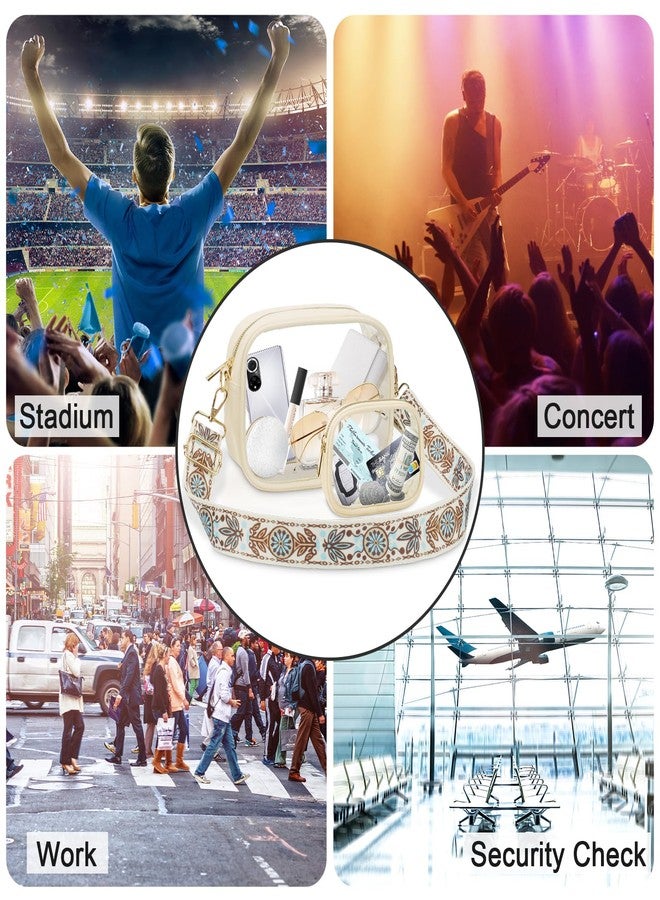 KETIEE Clear Crossbody Bag, Stadium Approved Clear Purse Bag for Concerts Sports Events Festivals, Orange, One Size, Clear Crossbody Bag - Image 5