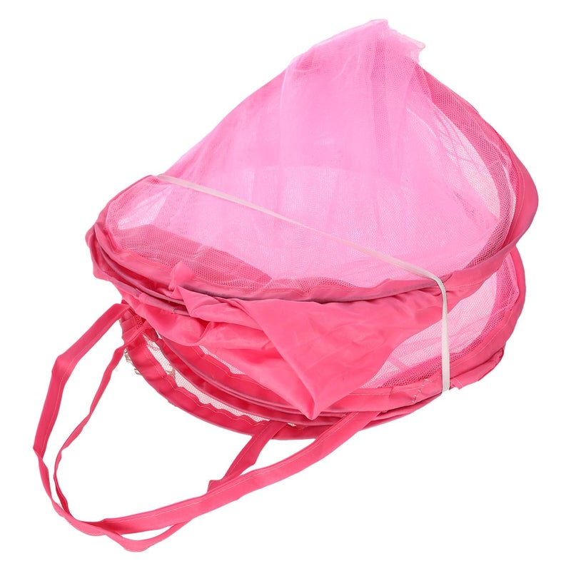 Kuber Industries Kuber Industries Disney Princess Laundry Basket For Clothes|Foldable Pop-Up Laundry Bag|Netted Lightweight Toys Organizer|Reinforced Handles "30"LTR|Pack of 6 (Baby Pink) - Image 3