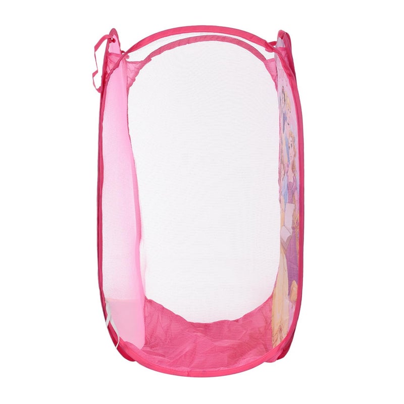Kuber Industries Kuber Industries Disney Princess Laundry Basket For Clothes|Foldable Pop-Up Laundry Bag|Netted Lightweight Toys Organizer|Reinforced Handles "30"LTR|Pack of 6 (Baby Pink) - Image 5