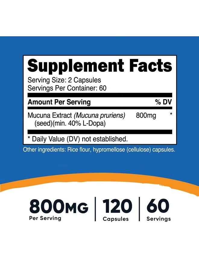 Nutricost, Mucuna Pruriens, 120 Capsules (400 mg per Capsule) - Image 4