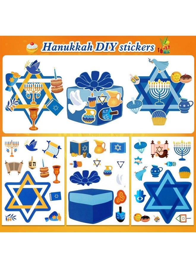 HOWAF 24-Piece Hanukkah Craft Kit - DIY Menorah Scene with Stickers for Home & Classroom Activities - Image 4