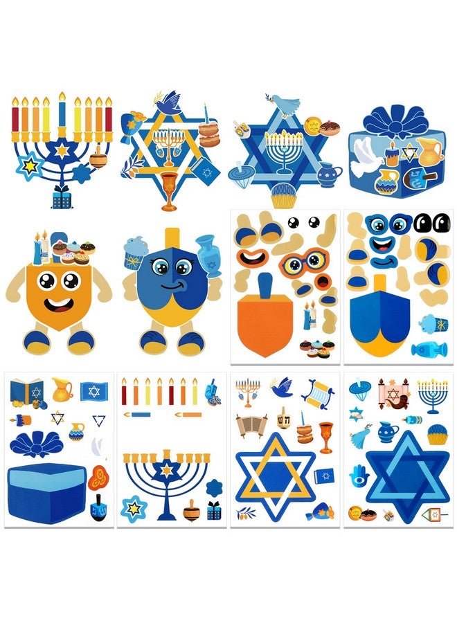 HOWAF 24-Piece Hanukkah Craft Kit - DIY Menorah Scene with Stickers for Home & Classroom Activities - Image 1