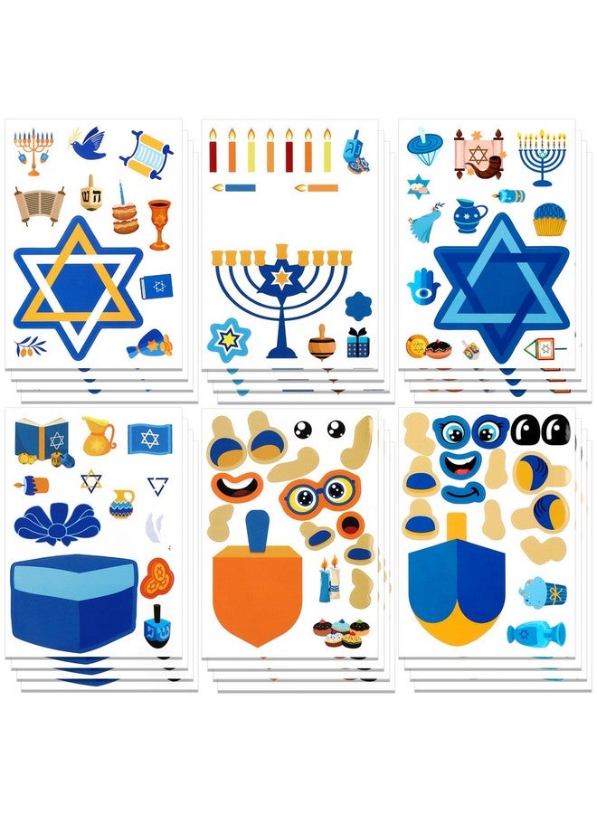 HOWAF 24-Piece Hanukkah Craft Kit - DIY Menorah Scene with Stickers for Home & Classroom Activities - Image 2