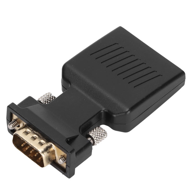 محول HDMI إلى VGA: دقة 1080P ومادة ABS - مزامنة الصوت والفيديو مع سداسية 3.5 مم، تصميم برغي متين، محول مناسب لصالات السينما المنزلية والعروض التجارية وأجهزة الكمبيوتر المكتبية والأجهزة المحمولة - Image 4