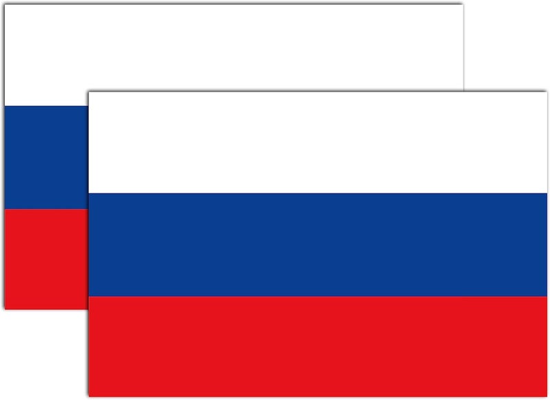 GEEKBEAR National Flag Car Magnet (Russia, 2 Pack) - Reflective Waterproof Durable Magnetic Sign - 6 x 4 in - Image 1
