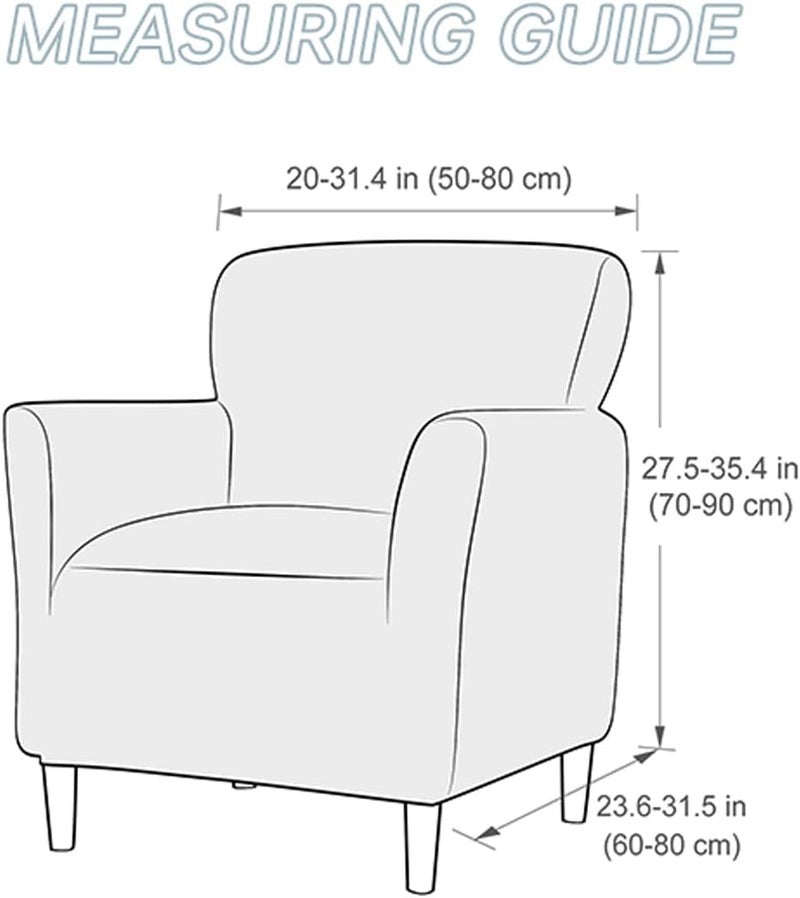 SONNACH Stretch Chair Covers with Arms 1-Piece Banquet Armchair Slipcover Velvet Mid Century Modern Armchair Slipcover Anti-Slip Furniture Protector for Living Room Friendly for Kids Pets (Baby Blue) - Image 3