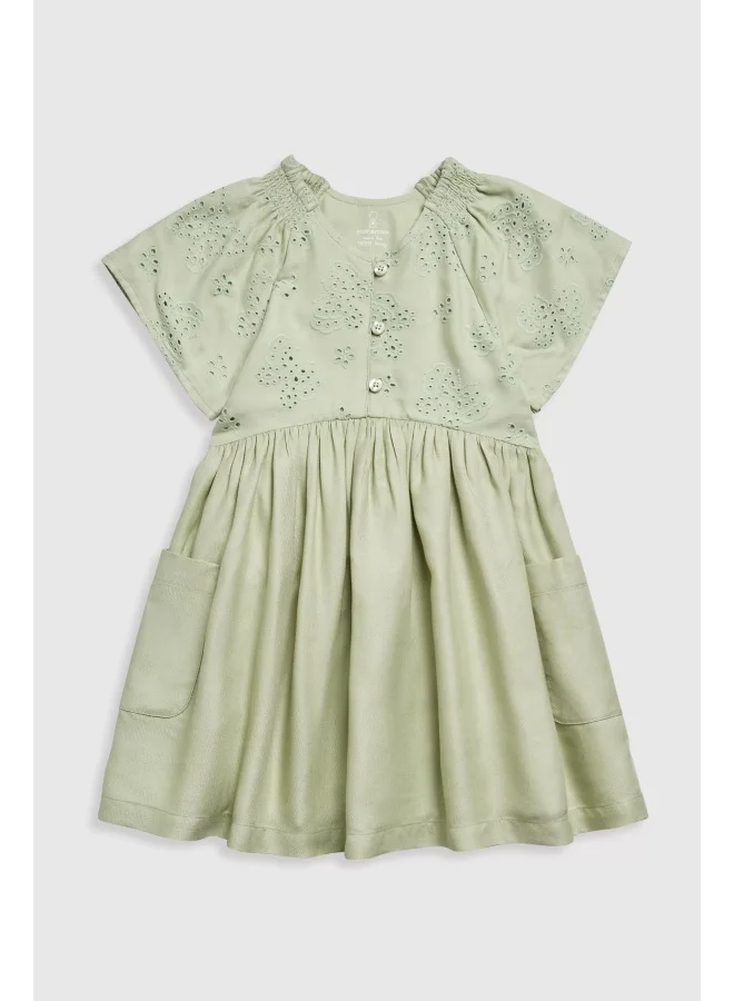 mothercare Green Embroidered Dress
