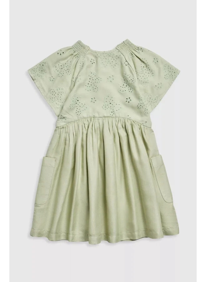 mothercare Green Embroidered Dress