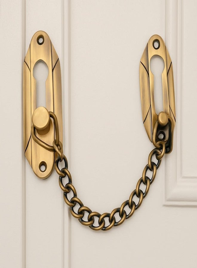 Xpert Door Chain -135 Brass by Xpert, 1Pc, Works with Chain Lock for Door, and Door Lock, Goes Door Locks for Main Door, Door Chain Lock for Main Door, and Safety Lock for Door, Inside Main Door Locks. - Image 1