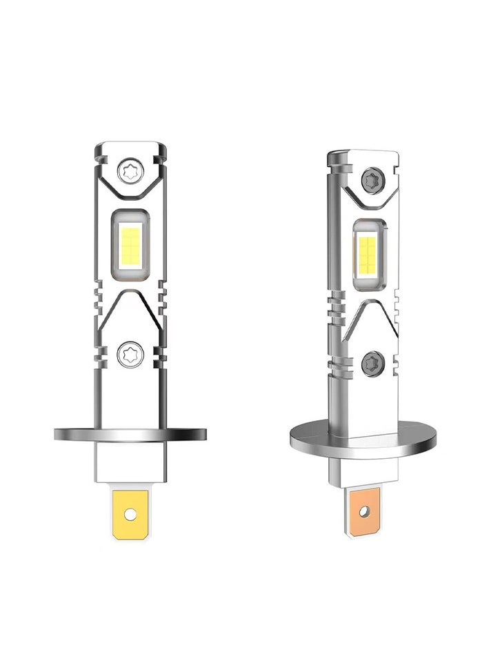 Generic 2 Pieces LED Car Headlights, 20000LM H1 No Fan, 60W High Brightness, 6000K Color Temperature, Aviation Aluminum with Excellent Heat Dissipation, 50000+ Hours Lifespan, Plug-and-Play, Left Low Right High Beam, High-Efficiency Car Bulbs（2pcs）  - Image 1