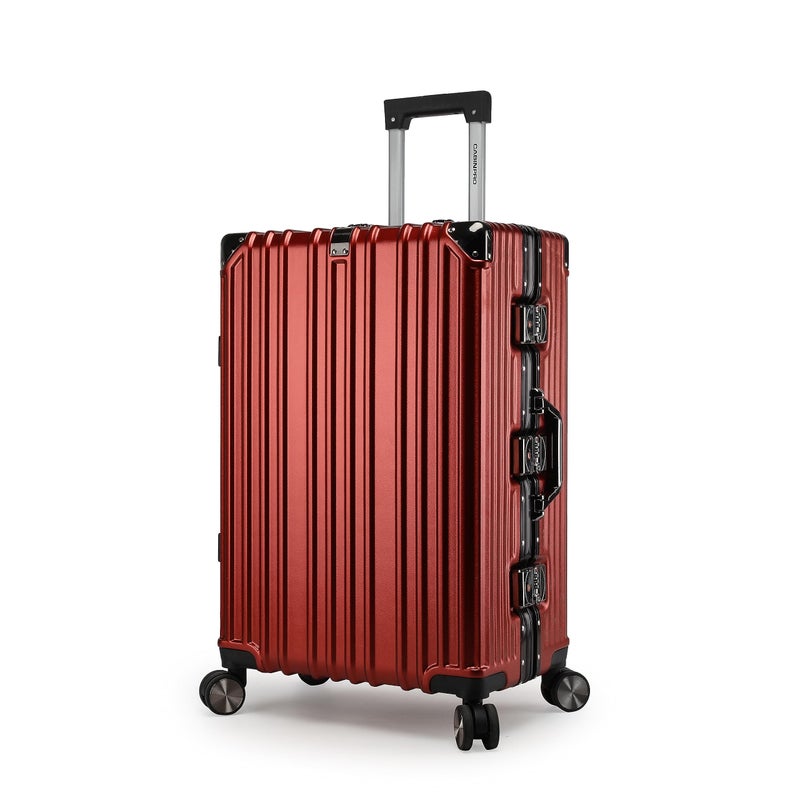 كابينبرو حقيبة سفر من نوع Cabin Pro، خفيفة الوزن، مصنوعة من الألمنيوم، بغلاف صلب من البوليكاربونات، تحتوي على 4 عجلات دوارة، لونها بني داكن. - Image 1