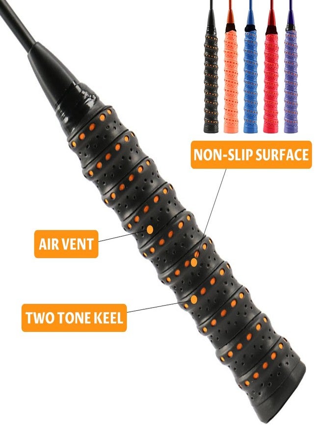 Proberos® 5 Pcs Badminton Racket Grip Tape, Anti Slip Sweat Absorption Badminton Racket Grip Tape, Colorful Overgrips for Racket Sports Pickleball Racket, Tennis Racket, Fishing Rod - Image 5