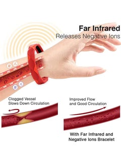 SYOSI Negative Ions Wristband, Negative Ion Anti-Static Sports Bracelet, Lymph Drainage Bracelet for Slimming, Anti-Static Silicone Sports Bracelet for Men Women  - Image 2