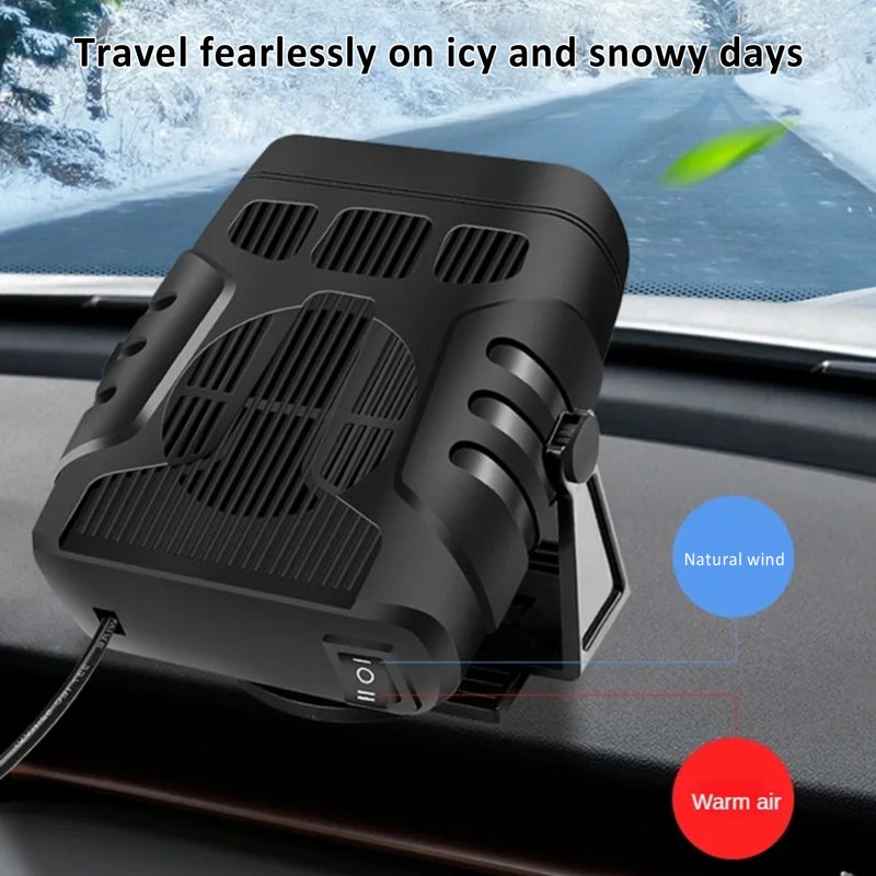 Car Heater, Multi-Function Portable Car Heater, 120W 12V Car Heater That Plugs Into Lighter, 360° Adjustment, Quick Heating Defrost and Defogging - Image 4