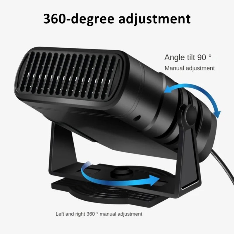 Car Heater, Multi-Function Portable Car Heater, 120W 12V Car Heater That Plugs Into Lighter, 360° Adjustment, Quick Heating Defrost and Defogging - Image 5