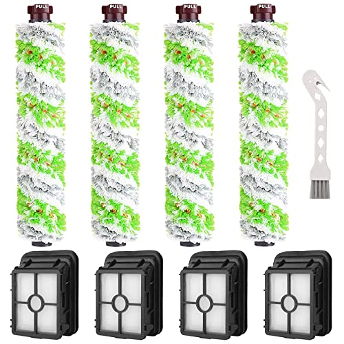 Bvhonwe 8 Pack Replacement Parts for Bissell CrossWave Pet Pro 2306A & CrossWave 1785 Series 3888A Vacuum Cleaner, 4 Pack 2460 Brush Rolls, 4 Pack 1866 Filters, Compare to Part 1613568&161-3568, 1608684 - Image 1