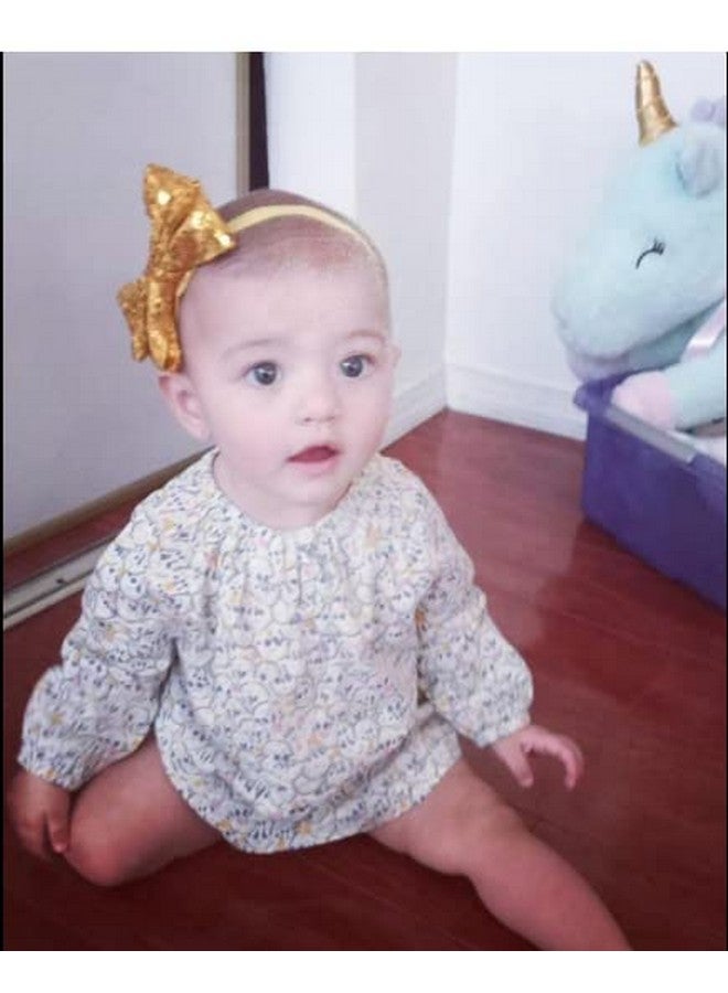 CellElection 15Pcs Baby Girls Headbands 4'' Big Boutique Bling Sparkly Glitter Sequin Hair Bows Headband Elastic Hair Bands Hair Accessories For Toddlers Infants Newborns - Image 4