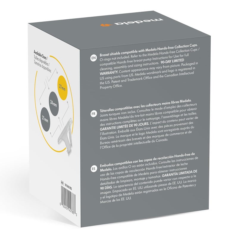 Medela HandsFree Breast Shields 27mm for Use with HandsFree Collection Cups 2 Count - Image 3