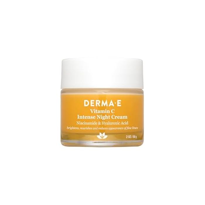DERMA-E Vitamin C Intense Night Cream, 2 Oz, Brightening and Hydrating Facial Skin Renewing Cream, Anti-Aging Overnight Face Moisturizer for Skincare and Youthful Radiance - Image 1