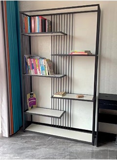 fashionhome Multifunction Multi-Tiers Luxury Design Product Display Rack Floor Storage Shelves Cabinet Storage Organizer Bookcase for Living Room Home Office Furniture 120x30x200 cm  - Image 2