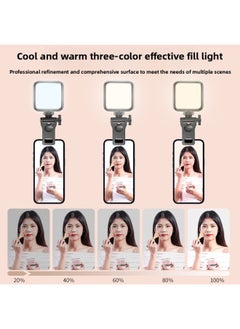 General Mini Portable Fill Light Selfie Mobile Phone Live Photo Lighting Light RGB Full Color SLR Camera Pocket Fill-Specifications:Three Colors 【flagship Model】 Fill Light + Hot Shoe Clip + Clip  - Image 5