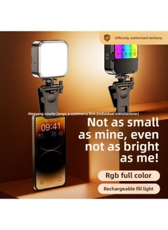 General Mini Portable Fill Light Selfie Mobile Phone Live Photo Lighting Light RGB Full Color SLR Camera Pocket Fill-Specifications:Three Colors 【flagship Model】 Fill Light + Hot Shoe Clip + Clip  - Image 2
