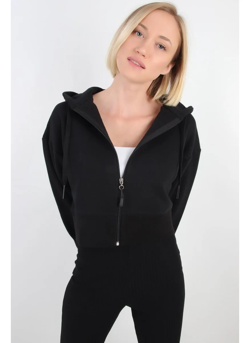 Alexander Gardi Crop Hoodie Cardigan (B20-5013)