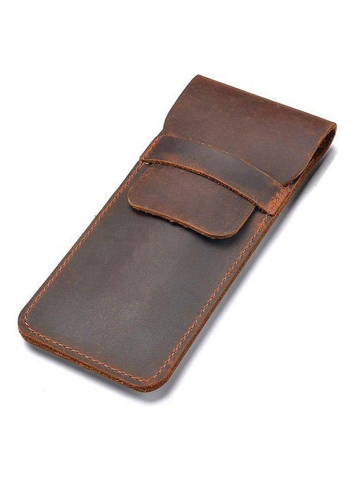 إسكدنيا حقيبة حاوية القلم من الجلود حاوية قلم القلم حاوية قوية للقلمات للمدارس والمكاتب（أسود） - Image 1