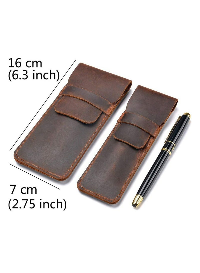 إسكدنيا حقيبة حاوية القلم من الجلود حاوية قلم القلم حاوية قوية للقلمات للمدارس والمكاتب（أسود） - Image 2