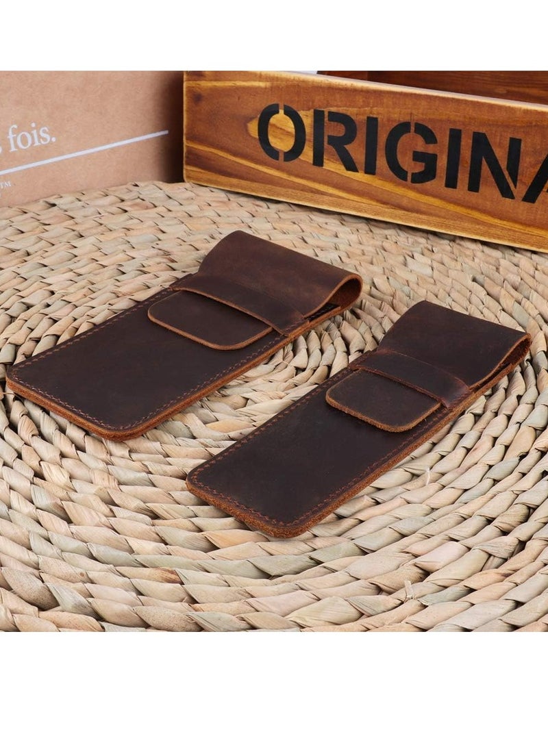 إسكدنيا حقيبة حاوية القلم من الجلود حاوية قلم القلم حاوية قوية للقلمات للمدارس والمكاتب（أسود） - Image 4