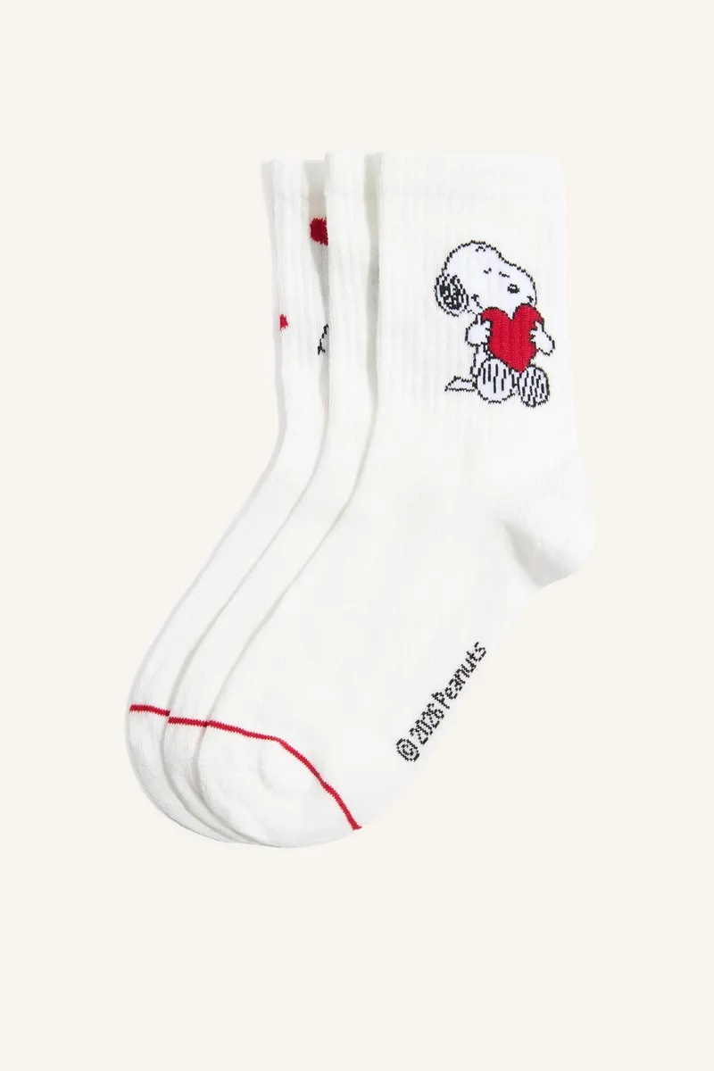 Woman Snoopy Licensed 3 piece Long sock