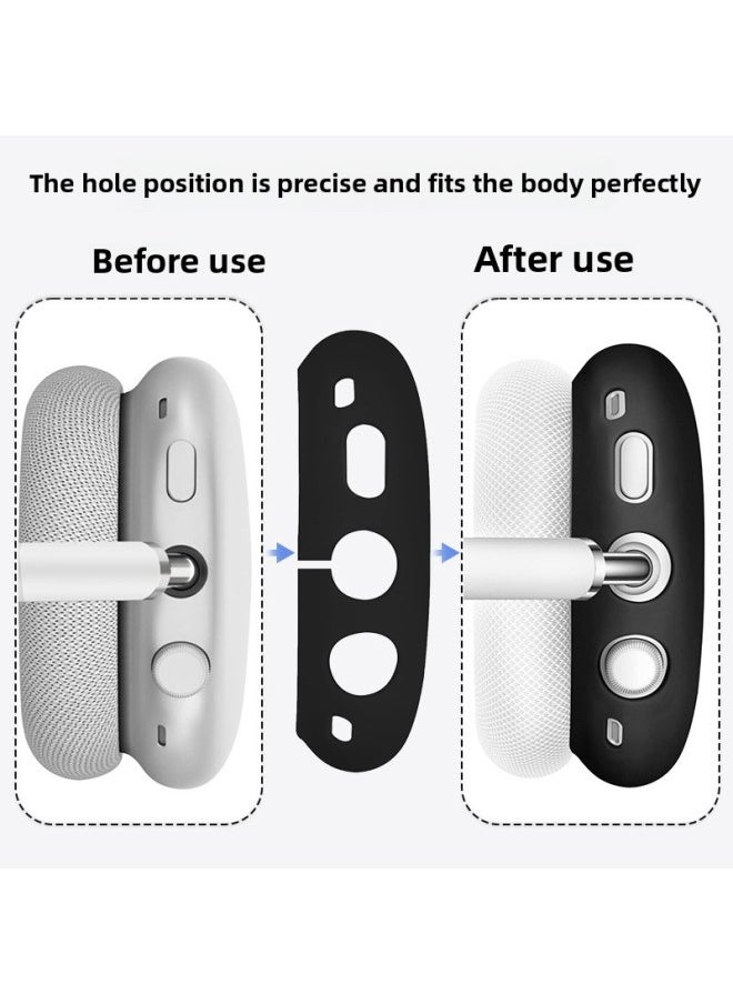 Generic - Suitable For Apple Airpodsmax Protective Cover Silicone Airpodsmax Ear Mask Airpods Max Head Beam-Colour:Silicone*silver White 4-piece Set (net Pad*1+headband Cover*1+shell Cover*1 Pair+ear Pad Cover*1 Pair)-Applicable Model:Airpods Max 1/2 Generation Universal - Image 1
