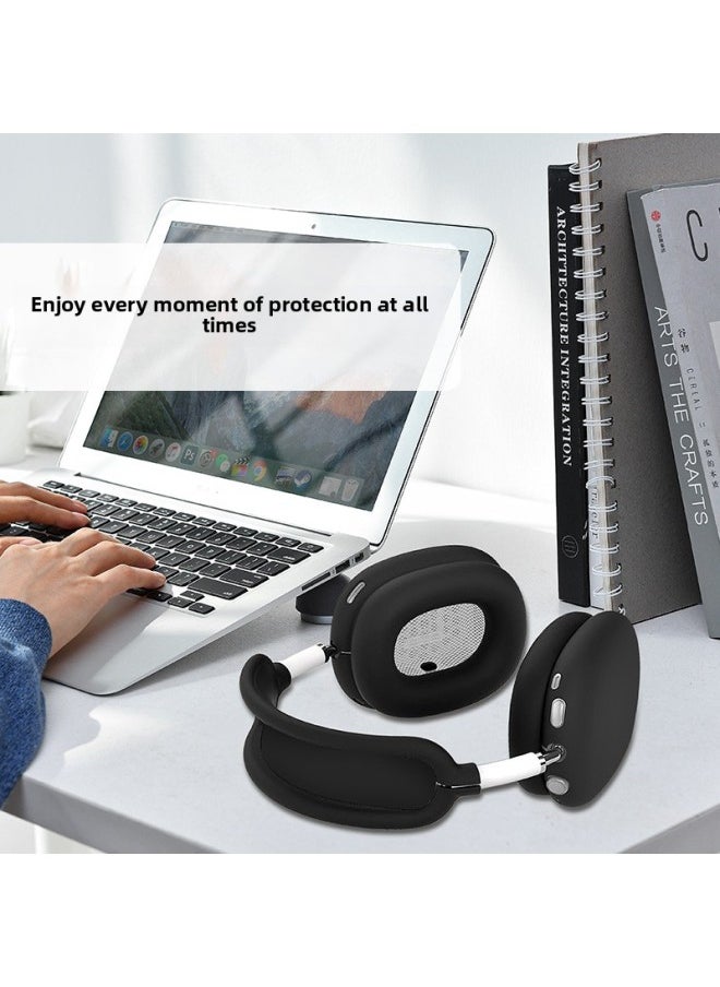 Generic - Suitable For Apple Airpodsmax Protective Cover Silicone Airpodsmax Ear Mask Airpods Max Head Beam-Colour:Silicone*silver White 4-piece Set (net Pad*1+headband Cover*1+shell Cover*1 Pair+ear Pad Cover*1 Pair)-Applicable Model:Airpods Max 1/2 Generation Universal - Image 1