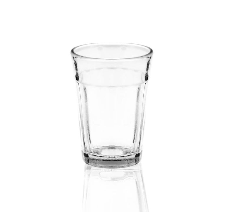 Pure Source India طقم أكواب شاي زجاجية من مصدر نقي الهند مجموعة من 6 أكواب شاي كاتينغ زجاجية للقهوة لتزيين المنزل والمطبخ والمطعم 120 مل - Image 4