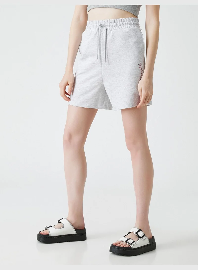 KOTON Slogan Printed Shorts