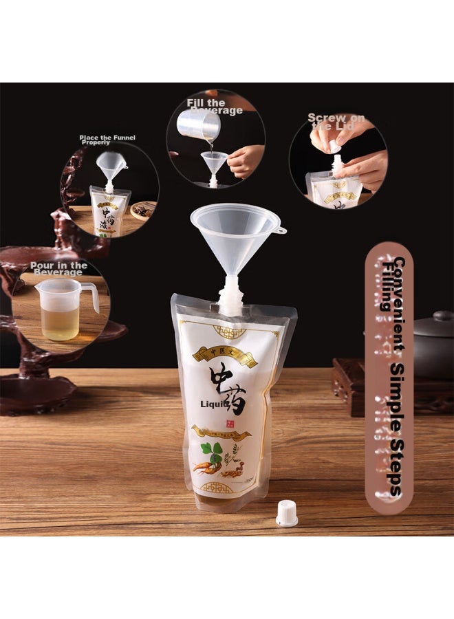 Bai Jie Baijie Chinese Herbal Medicine Bags, Sealed Bags, 350ml, 50 Pieces, Liquid Bags, Decoction Bags, Packaging Bags, Self-standing Spout Bags  - Image 2