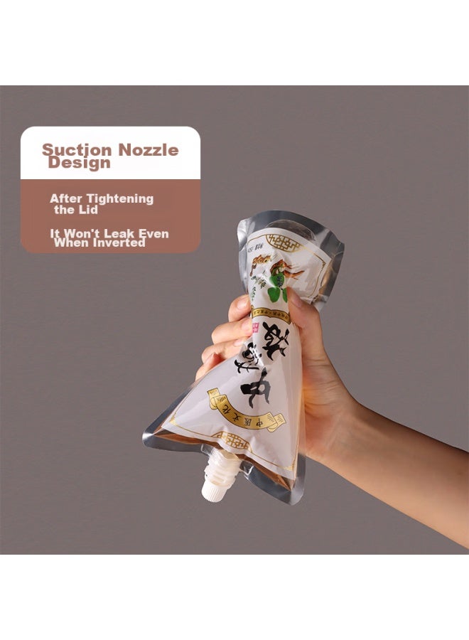 Bai Jie Baijie Chinese Herbal Medicine Bags, Sealed Bags, 350ml, 50 Pieces, Liquid Bags, Decoction Bags, Packaging Bags, Self-standing Spout Bags  - Image 3