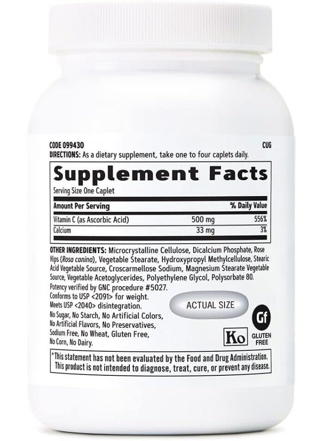 GNC Vitamin C 500 Mg With Rose Hips - Image 2