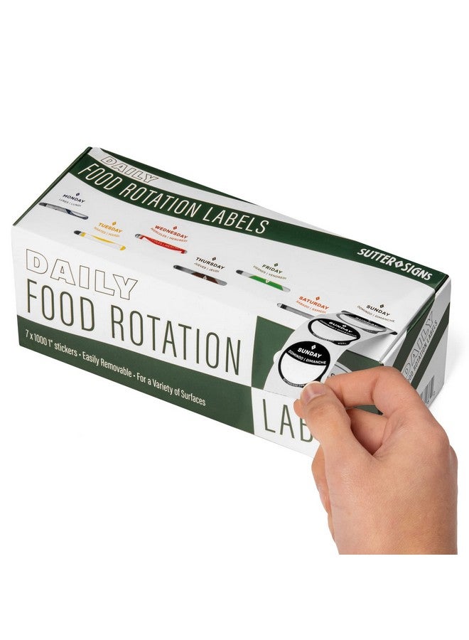 Sutter Signs Day Dots Food Labels | 1" Date Dot Stickers For Food Containers 7000 Labels With Dispenser Box - Image 2