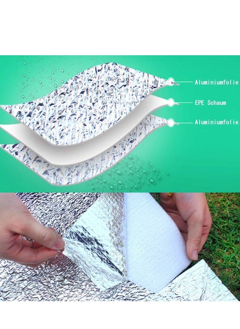 Arabest - Camping Mat Foam Foil Blanket for Camping Foam Pad Insulating Foil Mat Sleeping Tent Pad Thermal Aluminum Camping mat for Reflecting Heat - Image 1
