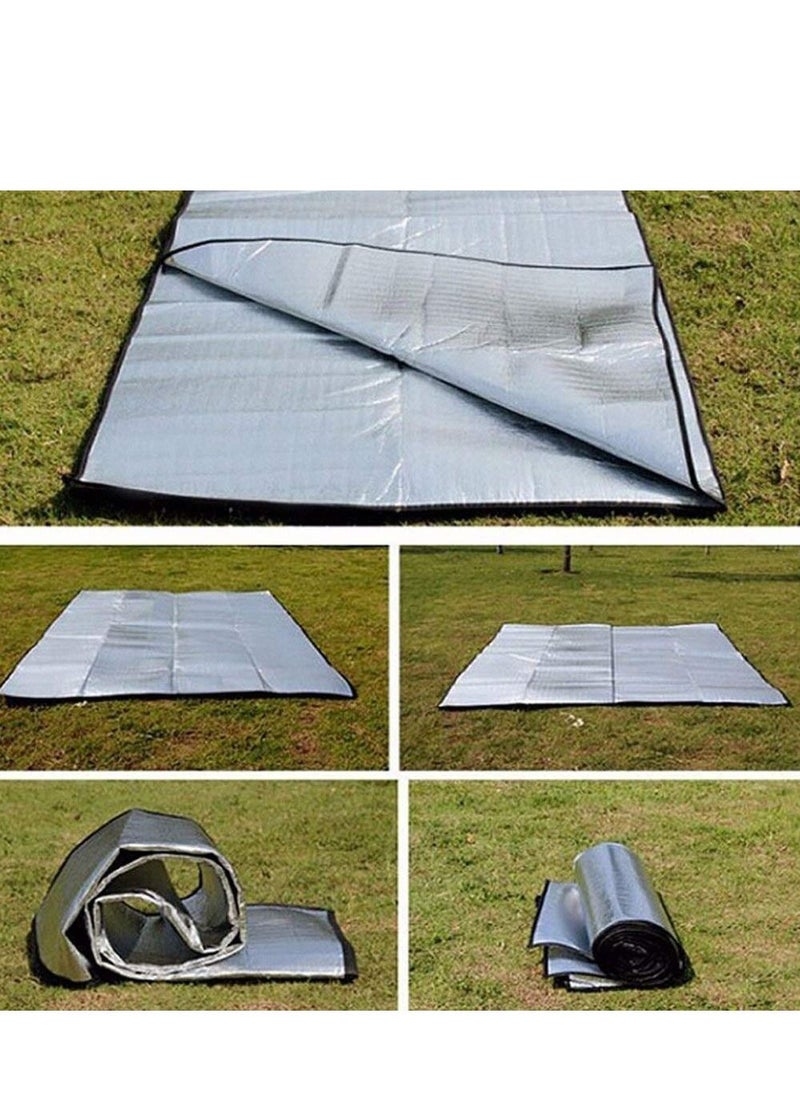 Arabest - Camping Mat Foam Foil Blanket for Camping Foam Pad Insulating Foil Mat Sleeping Tent Pad Thermal Aluminum Camping mat for Reflecting Heat - Image 1